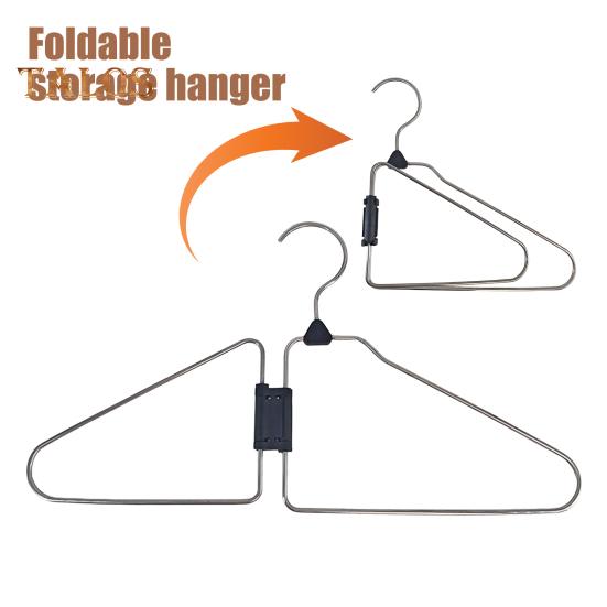 1/5 Stück zusammenklappbare Kleiderbügel, rostfrei, stark, belastbar, breite Anwendung, zusammenklappbarer Kleiderbügel, Reise-Aufbewahrungsregale