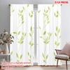 2pcs,2D Plane Printing Curtains Digital Printed Leafy Vines Polyester (without Rod) Holiday Perfect for Bedroom, Kitchen, Office