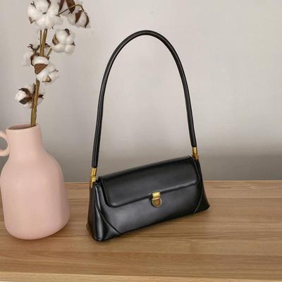 Retro Flap Underarm Bag for Women PU Leather Shoulder Bag Luxury Armpit Handbag
