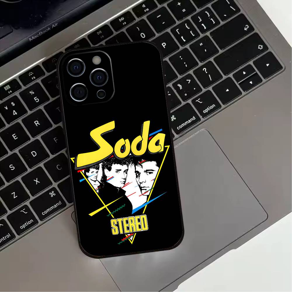 Rock Band S-Soda S-Stereo Phone Case For iPhone 17,16,15,14,13,12,11 Plus,Pro Max,XS,Soft Silicone Black Cover