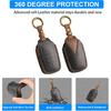 QBUC for Toyota Tundra  Leather Key Fob Cover, 4 Button Key Holder Protector for Toyota -2025 Land Cruiser Venza RAV4 Corolla Sequoia Sienna Crown