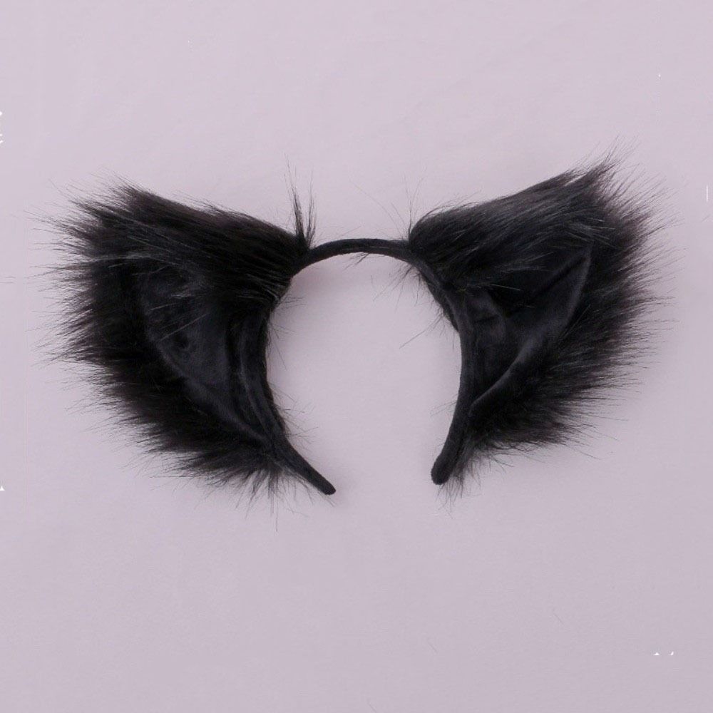 Multicolor Faux Fur Cat Ears Fluffy Realistic Texture Flexible Cosplay Ears Hair Hoop Lightweight Comfortable Animal Headband