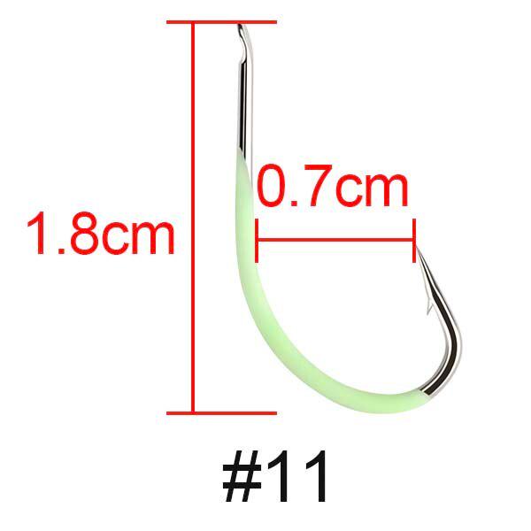 10 Teile/los High Carbon Stahl Leuchtende Angelhaken #9-#18 Angelhaken Langlebig stacheldraht haken Angelgerät