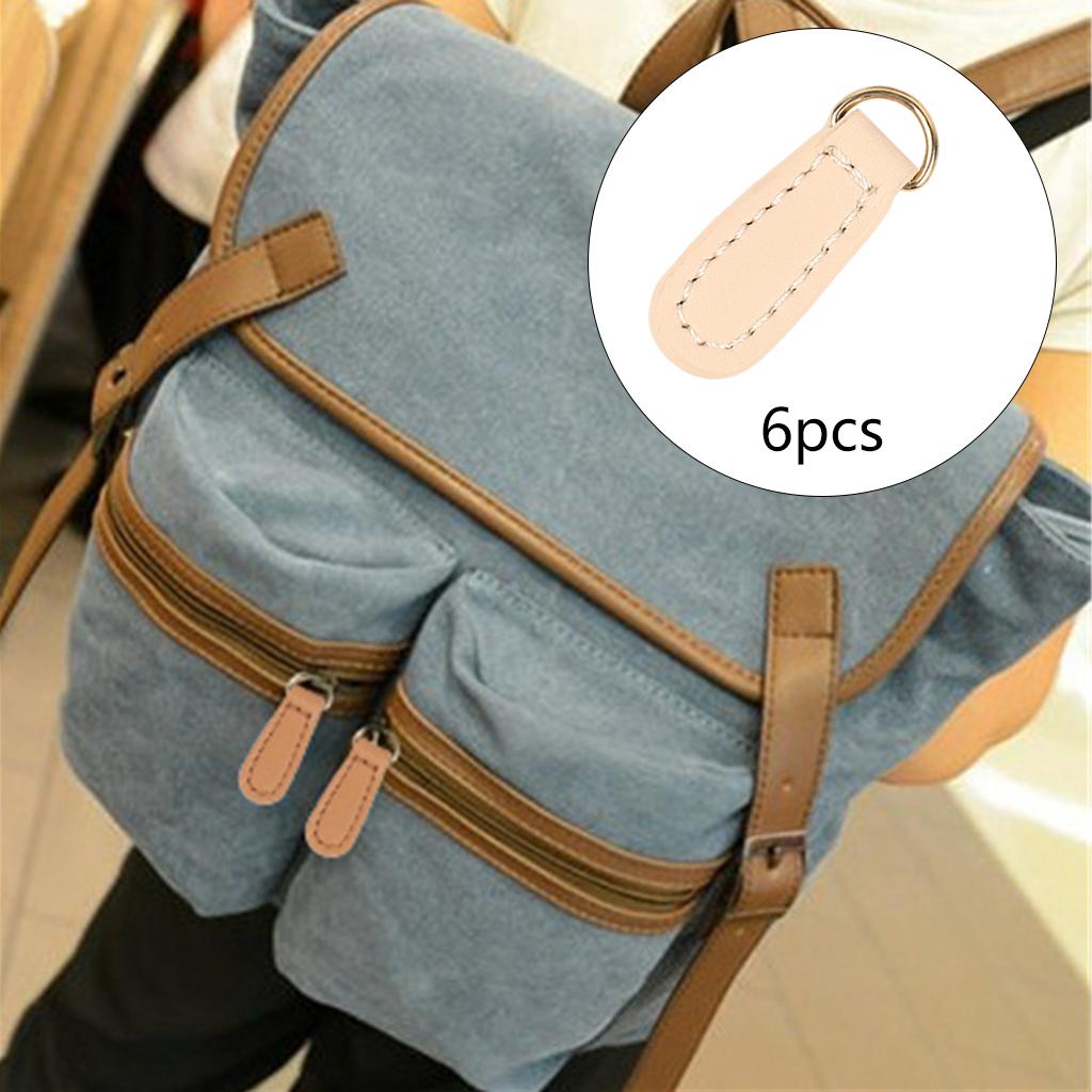 6x Zipper Fixer Zipper Tags Leather DIY Craft for Boot Bag Backpack