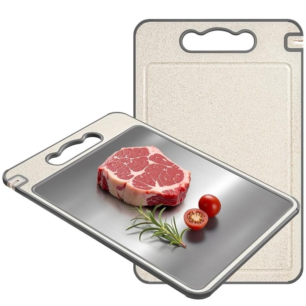 Stainless Steel Chopping Board Double-Sided Vegetable Cutting Board Cutting Board Mats  Frozen Meat