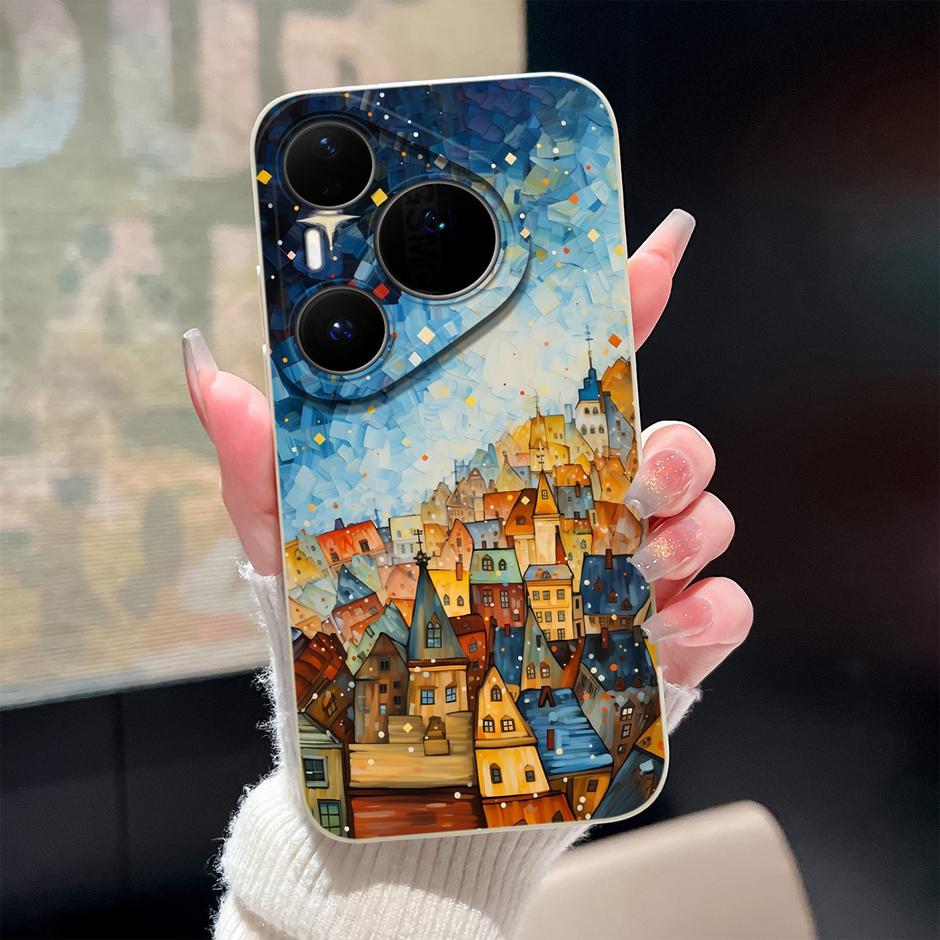 Case For Huawei Pura 80 Pro Plus Ultra Cartoon Heart Soft Silicone Shockproof Bumper Cover For HuaweiPura80ProPlus 80Ultra Funda