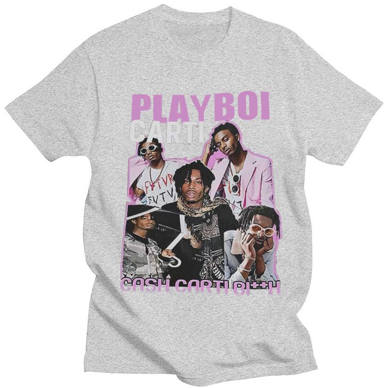 

Хип-хоп Playboi Carti Футболка Унисекс Женская с Графическим Принтом Мужская Летняя Хлопковая Оверсайз С Коротким Рукавом Футболка Уличная Одежда XL