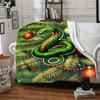 1pc Christmas Snake Ornament Blanket - Lightweight Flannel Fleece with Digital Printing, Soft Warm for Sofa, Travel, Camping, Office Yy251018323