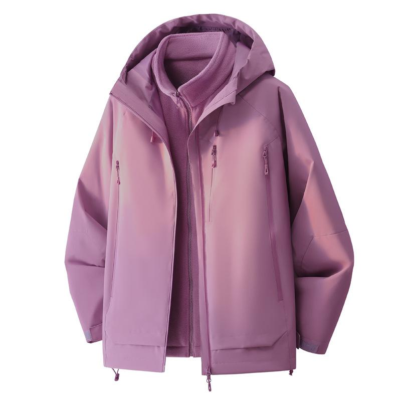 Hooded Jacket Three-in-one Men's Spring and Autumn Tide Brand Jacket Outdoor Windproof Mountaineering Suit Men