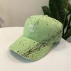 splashing ink spots art style cap style personality hip hop curved brim hat outdoor sports soft top baseball cap tide