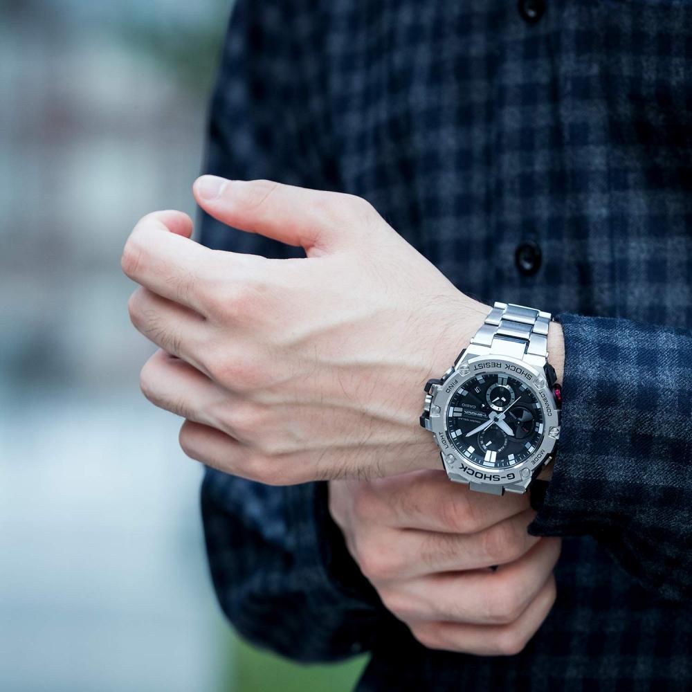 [Casio] G-Shock Watch G-STEEL Smartphone Link GST-B100D-1AJF Men's Silver