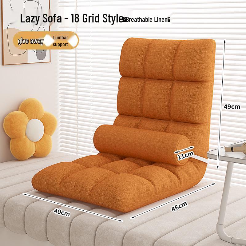 Lazy Tatami Folding Sofa Chair: Single Bed & Backrest for Dorms, Balconies, and Bedrooms