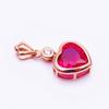 Exquisite Russian Purple Gold 585 Peach Heart Shiny Pendant Women'S Versatile Exquisite Necklace Rose Gold Plated Clavicle Chain