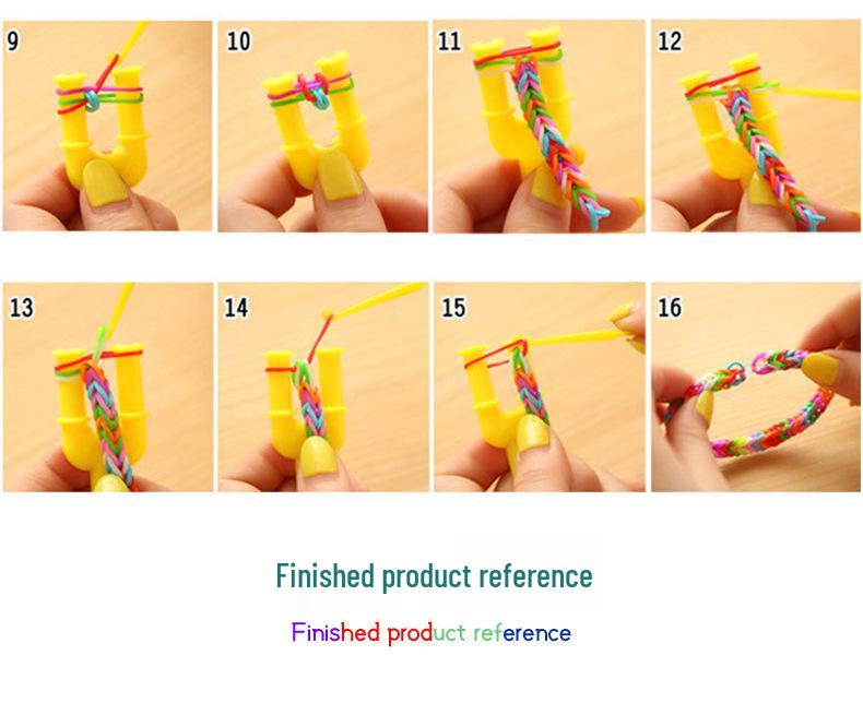 Kit Braccialetti Fai-da-te con 15.000 Elastici Arcobaleno per Bambini - Set Creativo Educativo a Tre Strati