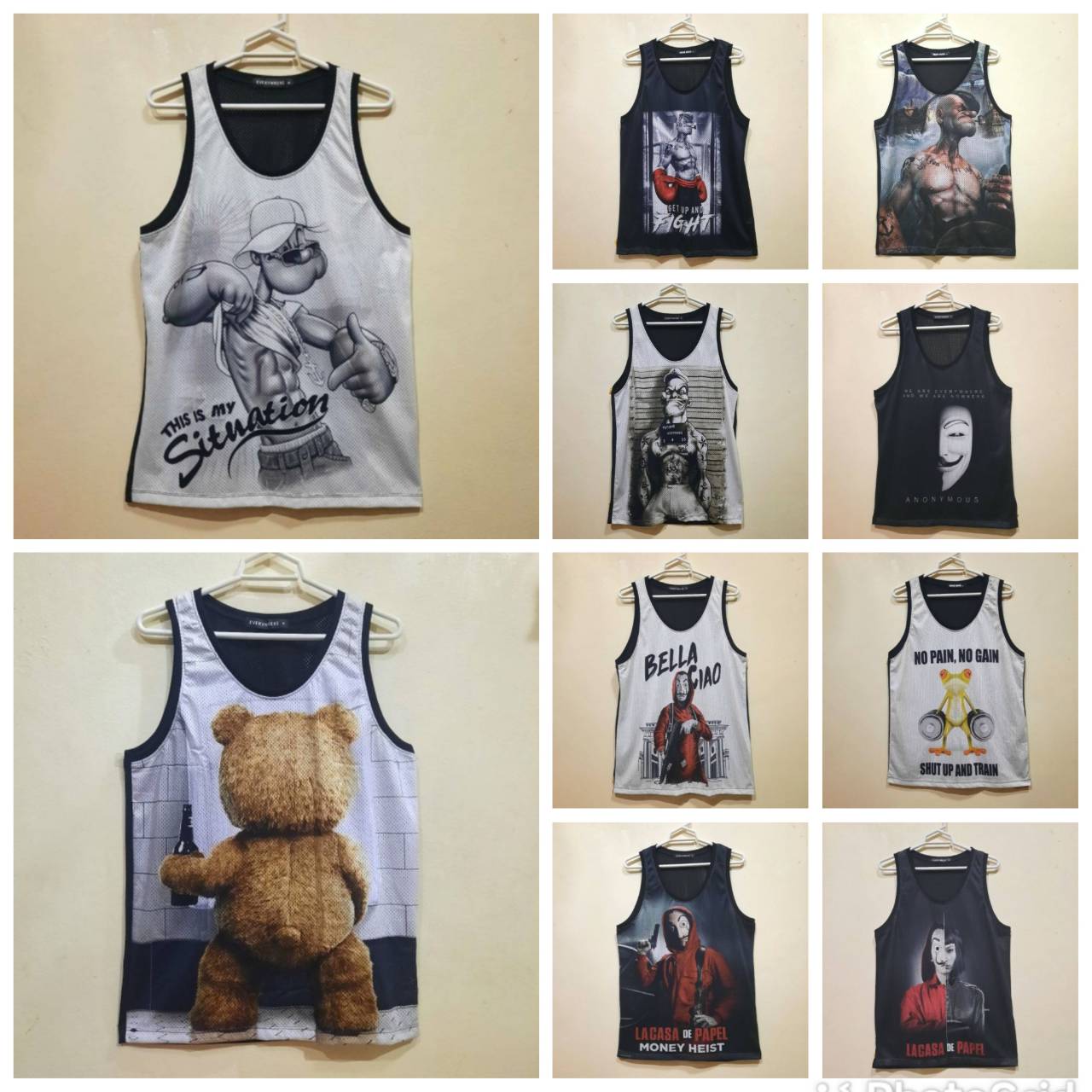 

Майка с сеткой с принтом унисекс для мужчин и женщин футболка с сеткой без рукавов 3