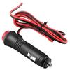 Cigarette Lighter Socket Adapter - AIMOONSA - 12V-24V - Switch Button - Red LED Indicator - 1.5 M Cable