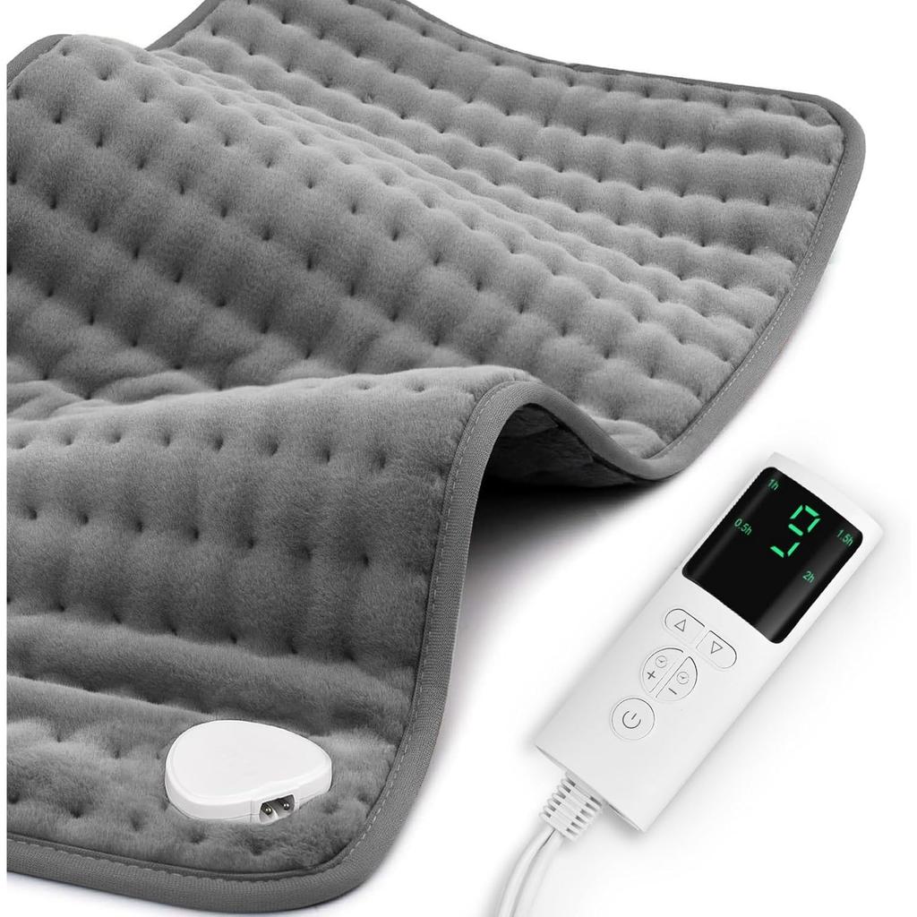 Heating Pad for Back Pain Relief Large, Moist Dry Heat Options,Electric Heating Pads, 9 Heat Settings, Machine Washable, Auto-Off, Gifts