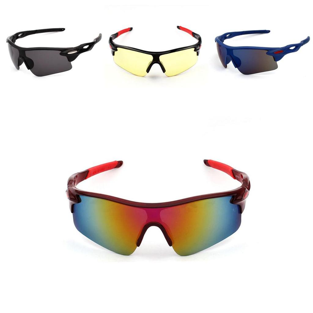 Stylish Black Red White Cycling Goggles Featuring Comfortable Uv400 Lens Technology