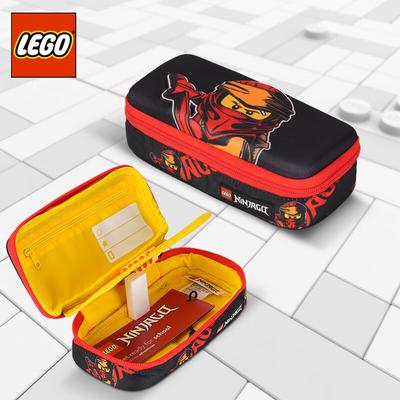 LEGO Pencil Case Stationery Box Double-Layer 3D Hard Case for Students, Phantom Ninja Gift, Black And Red, 20027