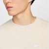 Nike Solo Swoosh Simple Solid Color Brand Small Logo Embroidered Warm Fleece Crewneck Sweatshirt Men sweatshirt Light DX0812-104