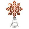 Christmas Tree Topper Rustic Felted Snowflake/Star Tree Topper Decorations for Indoor Outdoor Holiday Home Party Decor