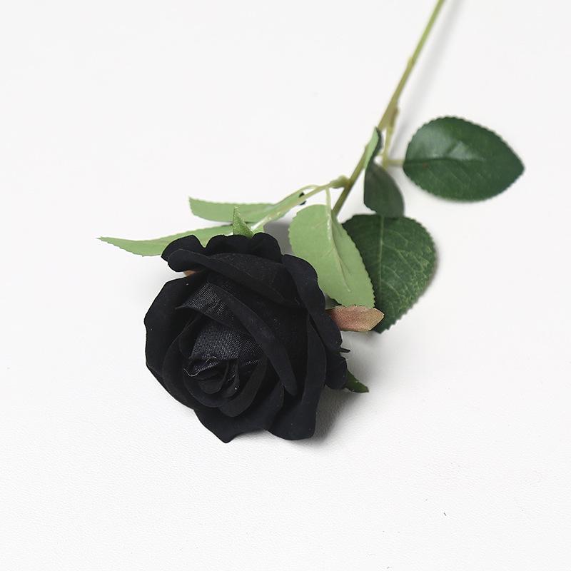 Sevgililer Günü veya Qixi Festivali, Düğün Dekorasyonu, Gül Çiçek Duvarı veya Etkinlik Dekorasyonu İçin Tek Kadife İnci Gül Yapay Çiçek.