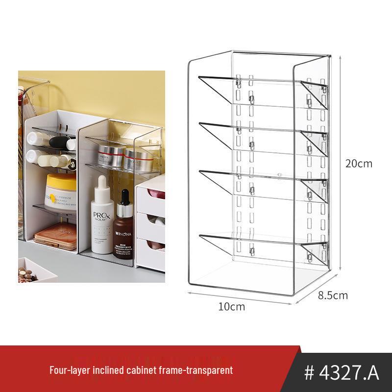 Narrow Bathroom Mirror Cabinet with Built-in Shelf - Vanity Organizer for Cosmetics and Lipstick