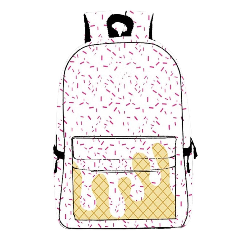 Ice Cream Backpack, Cute Large Capacity Shoulder Backpack, Ice Cream Backpack Boys Ice Cream Drip Backpack