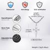 Cool Punk Sword Cross Pendant Necklace for Men Stainless Steel Twist Chain Necklace Fashion Casual Style Jewelry