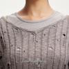 Veromoda Women's Beaded Hollow-Out Two-Piece Knitted Top