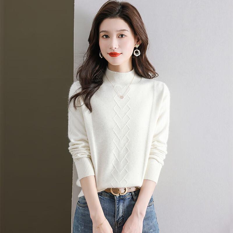 

Женский облегающий базовый свитер с полувысоким воротником S