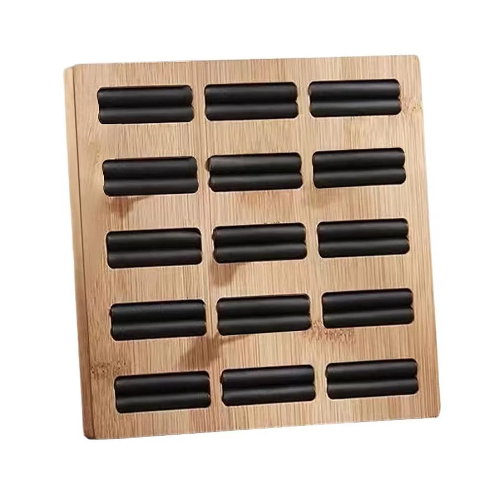 

15 Grids Ring Storage Tray Wooden Jewelry Earrings Organizer Jewelry Accessories чёрный