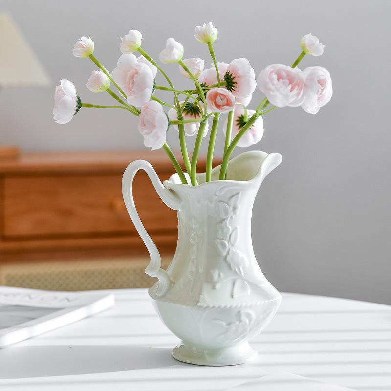 Creative Nordic Ceramic Irregular Vases, Home Living Room Desktop Office Decorations, Modern Minimalist, Flower Arrangement, 1Pc
