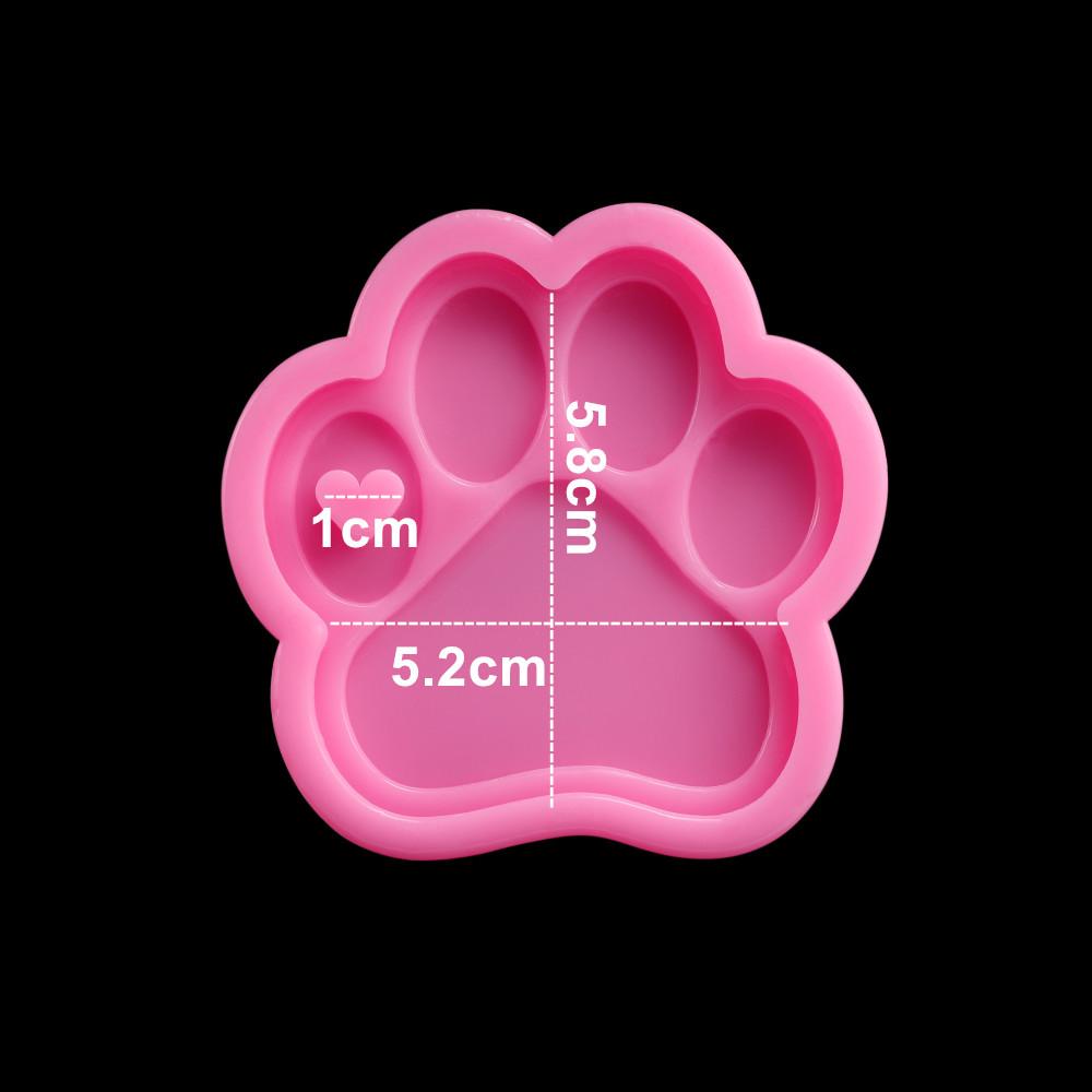 Cat Bear Paw Dog Bone Tag Pendants Silicone Mold Heart MP3 Keychain Epoxy Resin Molds For DIY Jewelry Handmade Craft Making Tool