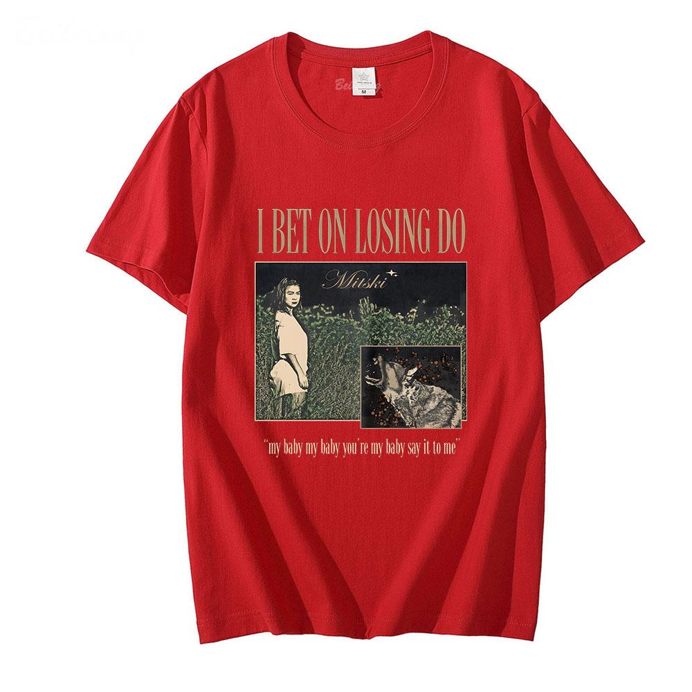 

Singer Mitski T-shirt 2025 Cotton High Quality Tee-shirt Comfortable Popular O-neck Tshirt Unisex Music Tees Tops XXL красный