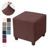 1PC Stretch Ottoman Stool Cover Jacquard Elastic Square Footrest Covers All-inclusive Anti-dust Footstool Slipcovers Living Room