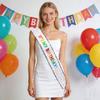 2026 Colored Birthday Letter Shoulder Strap Sequins Digital Printed Etiquette Strap IT'S MY BIRTHDAY Party Decoration