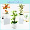 Multi Simulated Color Leaves Potted Artificial Plant Ornament Decoration