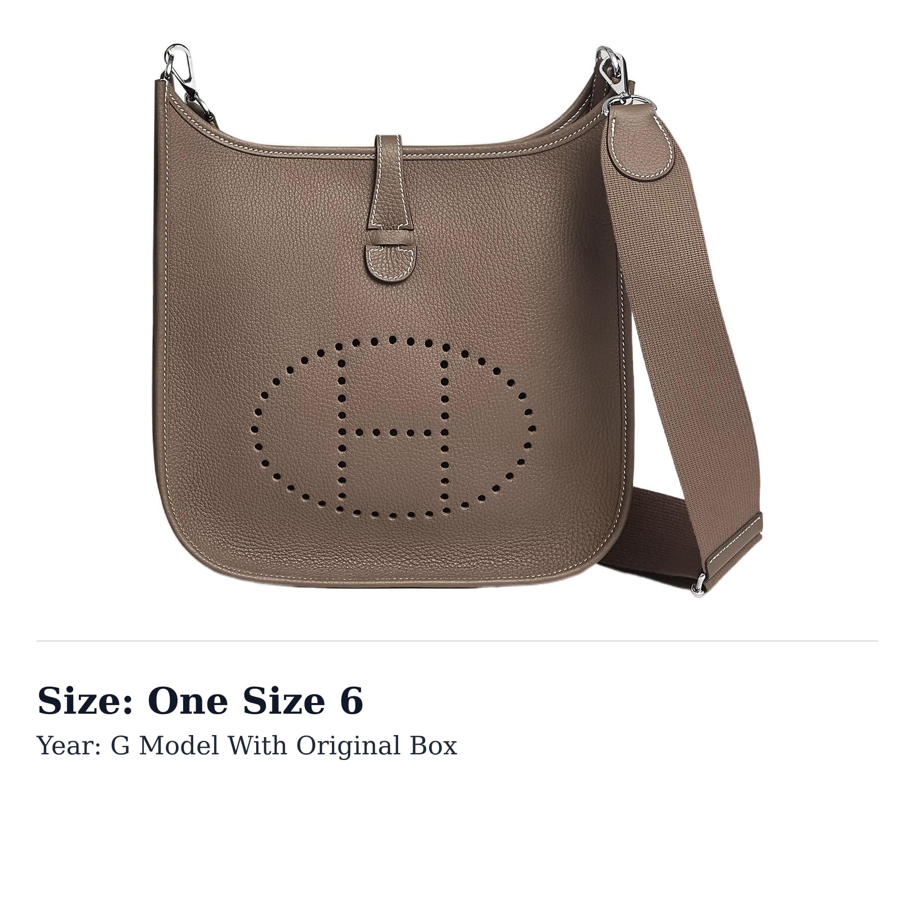 HERMES Evelyne Clemence Calfskin Crossbody Bag