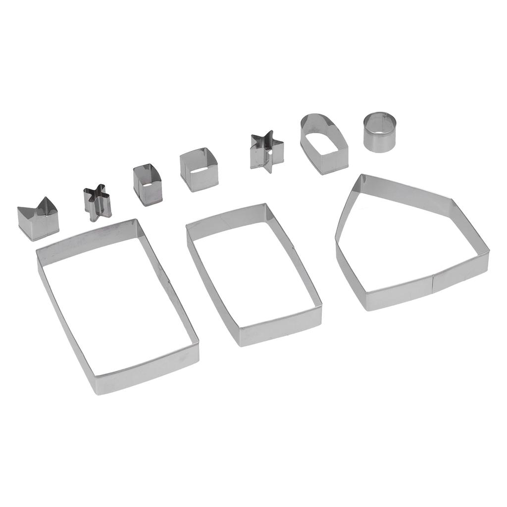 10Pcs/Set Stainless Steel Cookies Mold Cutter Set DIY Christmas House Mold Baking Tool