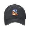 Warrior Cats Fireheart Bluestar Gewaschene Jeans-Kappe Lässige Baseballkappen Verstellbarer Hut Sommer Unisex Baseballkappen