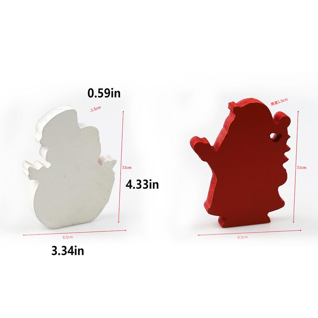 Wood Table Decor Christmas Sign Farmhouse Decorative Cartoon Snowman Card Making Plaque Art Decoration Office Outdoor