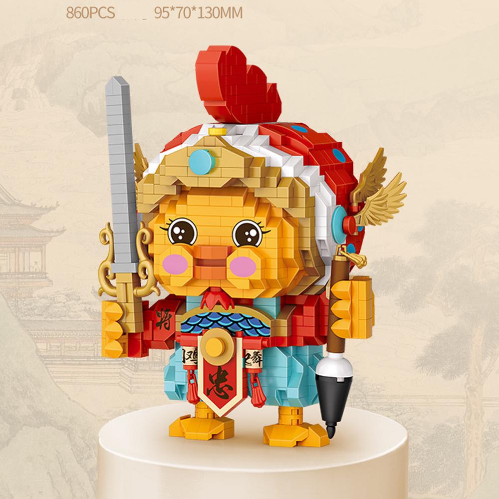 Lovely Animation Animal Figures Micro Diamond Block Build Construction Brick China Culture Doll Model Nanobricks Toys For Gifts