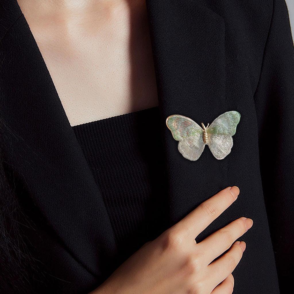 Super  Light Luxury  Retro Embroidered Butterfly Brooch Dreamy Color Temperament Corsage Clothing Accessories For Women