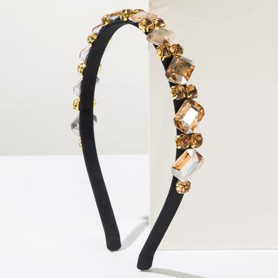Glamouröse Retro-Strass-Haarbänder Elegante Funkelnde Haarreifen Schmale Damen-Haarbänder für Frauen