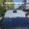 Universal Car Windshield Cover Snow For Winter Outdoor Snow-Proof Protection Cover With Dashcam Hole Windproof Strap J8J4