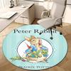 1pc Peter Rabbit2 Design Printed Area Round Carpet for Bedroom Living Room Home Decor Rugs Mat Non Slip Mat Rug for Bedside