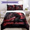 3PC Custom Name Dragon's Dark Embrace Bedding Set Duvet Cover Closure Includes 1 Duvet Cover & 2 Pillowcases for Bedroom
