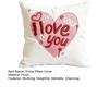 Valentine's Day Pillow Cover 18" Faux Fur Love x 18" Soft Plush Heart Pillowcase Embroidery Throw