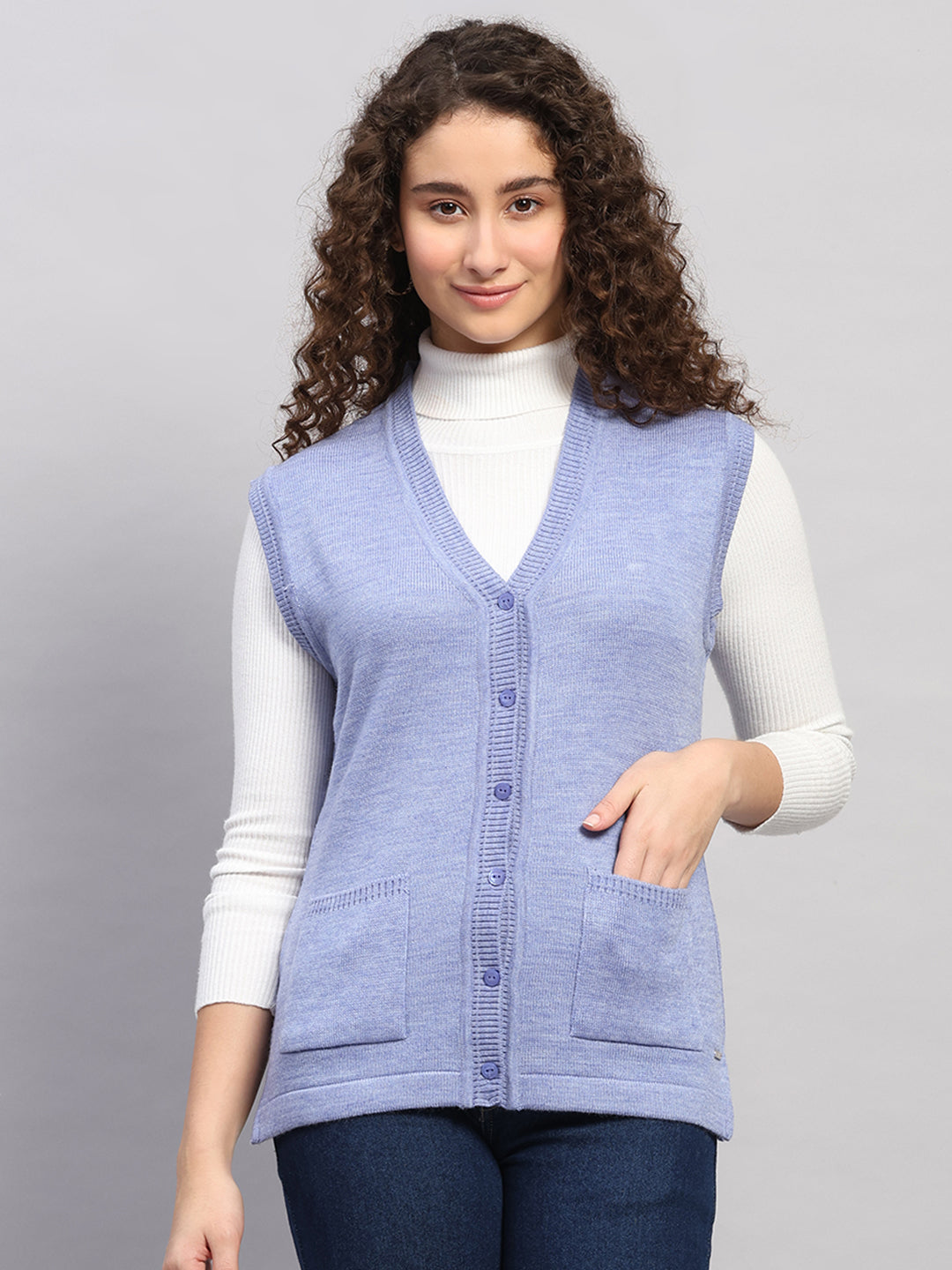 Monte Carlo Womens Regular Fit Solid Cardigan M лавандовый